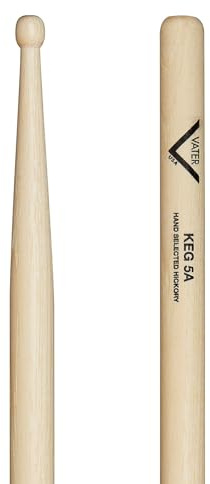 Vater 5A Keg Wood Tip Hickory Drumsticks, Pair