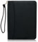 Lautus Designs Business-Mappe mit Reißverschluss – Premium PU Leder Organizer, Kleiner Notizblock & 8-Zoll Tablet-Hülle – Mappe für Arbeit, Meetings & Reisen – Matt Schwarz