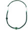 Collier, grün-türkis seidig, Ringe chrom 90cm