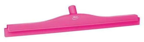 Vikan - Hygiene Vollfarb-Bodenabzieher - Mit festem Hals und Austauschkassette - 600mm - Rosa