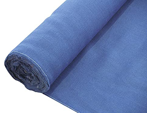 EUROPALMS Dekostoff, Rupfen, blau, 130cm | Vielseitige Ergänzung für Ihre Deko