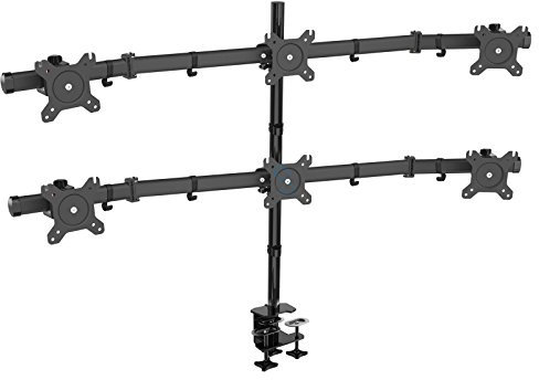 HFTEK - Bildschirmhalterung Für 6 Monitore Von 15 Bis 27 Zoll VESA 75/100 Arm Halterung Mount Monitorständer Fernseher - HF360C