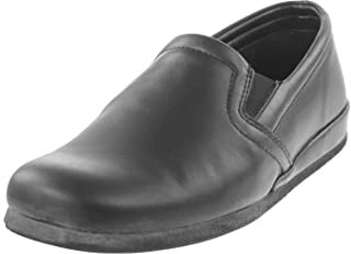 Rohde Viborg 6402 Herren Schuhe Hausschuhe Leder, Größe:44 EU, Farbe:Schwarz