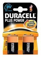 DURACELL - 5000394019287 - BATTERY, ALKALINE, PLUS, 9V, PK2