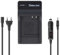 2in1 KFZ + Netz Ladegerät kompatibel mit Panasonic Akku CGA-S007, CGA-S007E, DMW-BCD10