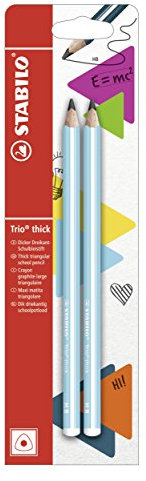 STABILO - Bleistift - Trio dick in blau - 2er Pack - Härtegrad HB