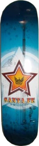 Santa Fe Skateboard Deck 7.625 - Blue Orange Star Minilogo Blank Decks Top!