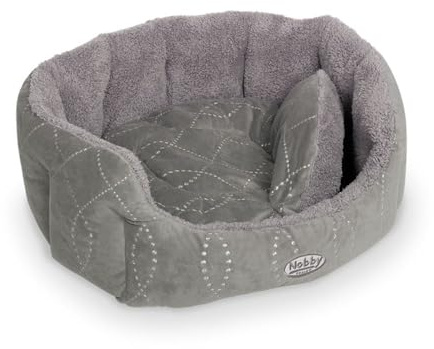 Nobby Komfort Bett oval CENO grau / grau L x B x H: 86 x 70 x 24 cm