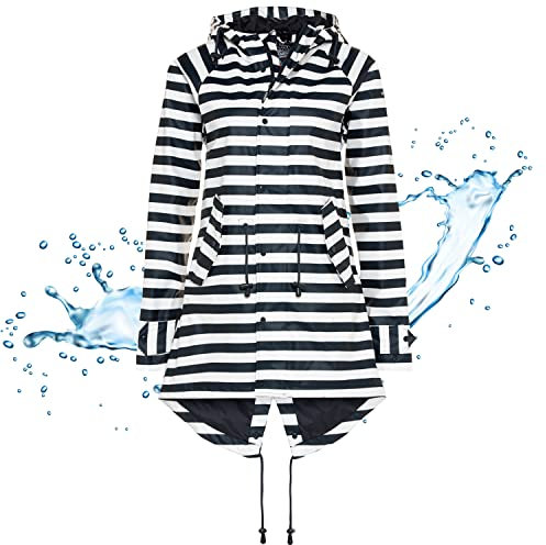 BMS Regenmantel 100% wasserdicht - blockstreifen - 50