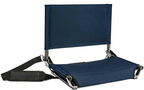 Cascade Mountain Tech Stadionsitz, leicht, tragbar, Klappstuhl für Bleichmittel und Bänke, Marineblau, 43,2 cm