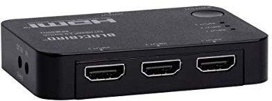 Monoprice Blackbird 4K 3x1 HDMI 2.0 Switch - HDR, HDCP 2.2, CEC, 4K 60Hz, Inlcudes Infrared Remote Control (Compatible with PS4/5 Xbox Apple TV Fire Stick Roku Blu-Ray Player)