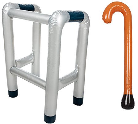 Redstar Fancy Dress - aufblasbarer Gehstock und Gehhilfe - Witzgeschenk Alter Mann - Geschenk für den Vater