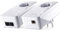 Devolo dLAN 550+ - Powerline PLC-Netzwerkadapter (500 MBit/s, LAN-Port, Repeater, WiFi-Signalverstärker, Bereich +) weiß Kit aus 2-Starter-Adaptern
