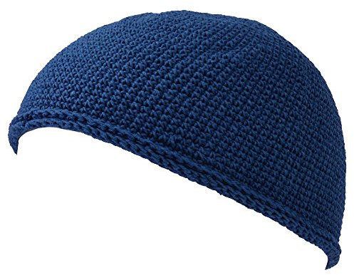 CHARM Herren Mütze Short Beanie - Strick Kopfbedeckung Skull Cap Kufi Muslim Takke Islam Namaz in 2 Größen Navy