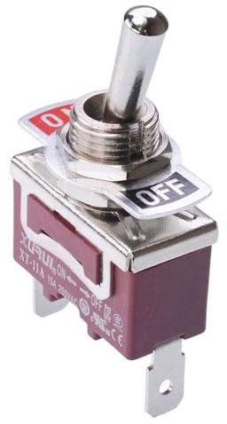 Off (On) Momentary Toggle Flick Switch SPST Screw Terminals 15A Spring Action