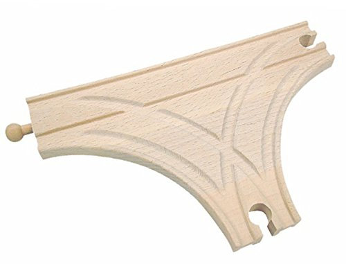 T - Weiche aus Holz - für Holzeisenbahn - passend für alle gängigen Schienen-Systeme - z.B. Brio/Heros/Eichhorn/IKEA u.v.m. - Eisenbahn Zubehör Weichen ..