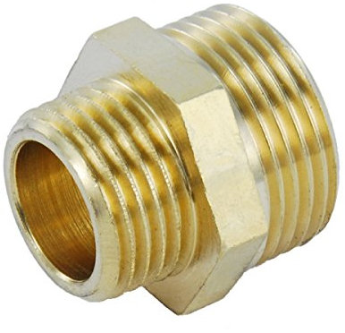 Messing Reduzierdoppelnippel Doppelnippel red. Gewindefitting - 2 x 1 1/2