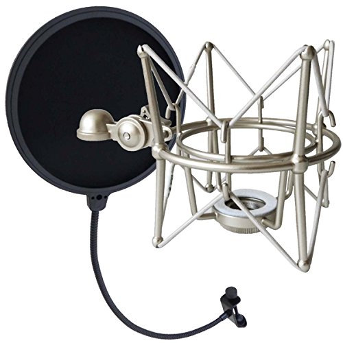 keepdrum MS088 Mikrofon Spinne für Rode Mikrofone + keepdrum Popschutz EMH