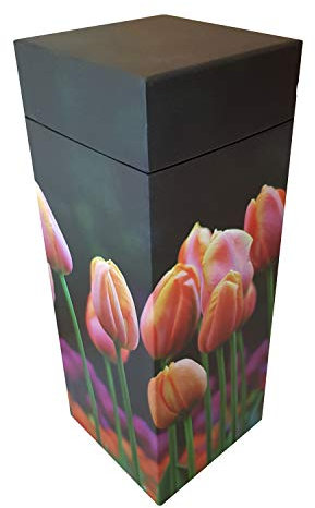 ScatterPod Urne mit Tulpenmotiv, mittelgroß