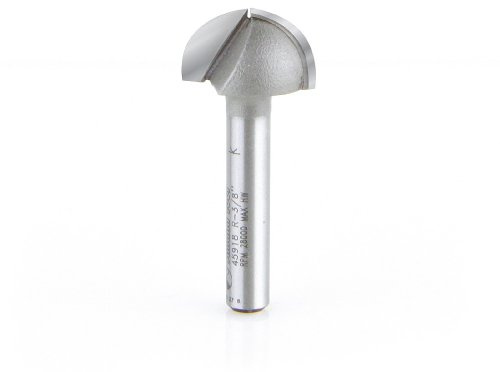 Amana Tool 45918 Core Box 3/4-Inch Diameter x 7/16-Inch Cutting Height x 3/8 Radius x 1/4-Inch Shank 2-Flute Carbide Tipped Router Bit