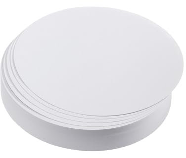 FRANKEN Moderationskarten Kreis mittel, 140 mm, 500 Stück, Präsentationskarten ideal für Meetings, Trainings, Schulungen im Büro oder Hotel und Lehrer in der Schule, Metaplankarten, Weiß, UMZ 14 09