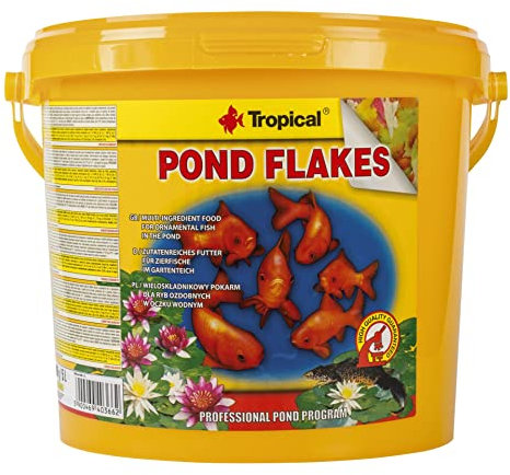 Tropical Pond Flakes 5L / 800g - Mehrkomponenten-Flocken für die tägliche Fütterung von Jungfischen großer Teichfischarten