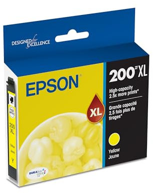 Epson 200 DURABrite Ultra Ink High Capacity Yellow Cartridge (T200XL420-S) Works with Workforce WF-2520, 2530, 2540, Expression XP-200, 300, 310, 400, 410