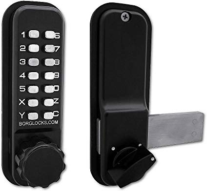 Borg Locks BL2605 Rim Deadbolt Marine Grade Polished Chrome Digital Lock