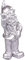 Statuette Nain de Jardin Doigt d'honneur - Maison/Jardin - 15 x 12 x 32 cm - argenté