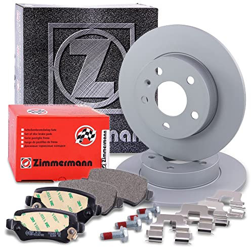 ZIMMERMANN Bremsenset Hinterachse inkl. Bremsscheiben Ø 264 mm Voll + Bremsbeläge hinten Kompatibel mit OPEL ASTRA G, COMBO, COMBO Tour, MERIVA A (X03), ZAFIRA FAMILY B (A05), ZAFIRA A (T98)