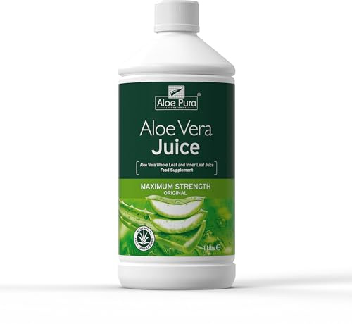 Aloe Pura Aloe Vera Juice Max Strength 1ltr (Pack of 2)