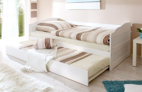 TICAA Sofabett mit Auszug Melinda weiß