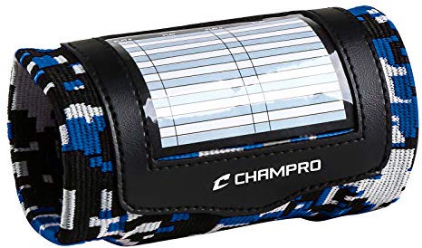 Champro Camo Youth Wrist Coach, Sports Wristband Playbook; Single; Camo Royal; Youth, Camo Royal