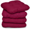 Beautissu 4er Set Sitzkissen 40x40 cm Lisa Rot - weiche Indoor & Outdoor Kissen mit 8cm Schaumstoff Füllung, widerstandsfähige & robuste Sitzpolster für Außenbereich Made in EU