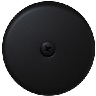 Westbrass D328-62 Single Hole Overflow Faceplate and Screw, Matte Black
