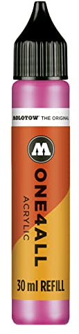 Molotow ONE4ALL Refill Acryl, Farbe 217 neon pink flourezierend 30 ml, Nachfülltinte für Permanentmarker