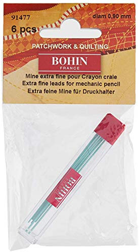Bohin Lot de 6 recharges pour Crayon à Craie mécanique Vert