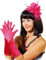Fasching Satin-Handschuhe 40 cm lang (pink)