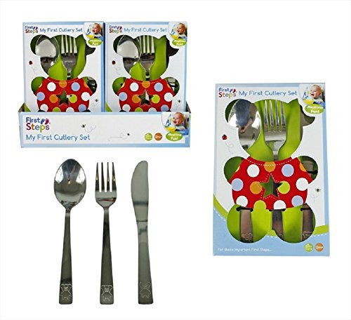 First Steps My First Cutlery Set for Children over 12 Months with Teddy Design