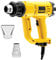 Dewalt 1.800 Watt Heißluftpistole D26411 (Temperatur 50-400/600°, Luftdurchsatz: 250/450 l/min, mit Flächen- und Reduzierdüse, sichere vertikale Standposition zum stationären Einsatz)
