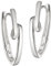 Vinani Damen Ohrringe 925 Silber - Klapp-Creolen Ohrring Set für Frauen Schlaufe glänzend mattiert aus Sterling Silber 925 Ohrringe CKNK