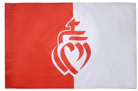 AZ FLAG - Drapeau Département de la Vendée - 150x90 cm - Drapeau Cœur Vendéen 100% Polyester Avec Fourreau et cordelette - Pavillon 110 g