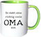 Mister Merchandise Kaffeetasse Becher So Sieht eine richtig Coole Oma aus Omi Großmutter, Farbe: Weiß-Grün