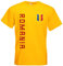 Rumänien Romania T-Shirt Name Nummer Fanshirt Trikot EM-2021 Gelb L