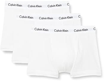 Calvin Klein Niedrigen 3er Pack Herren Boxer Shorts, Weiß Groß