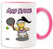 Personalisiertes Geschenk – Tasse mit Tennis-Mädchen (Sport- und Hobby-Design, Farboptionen) – jeder Name/Nachricht auf Ihrem einzigartigen – Rasen-Schläger-Ballschläger