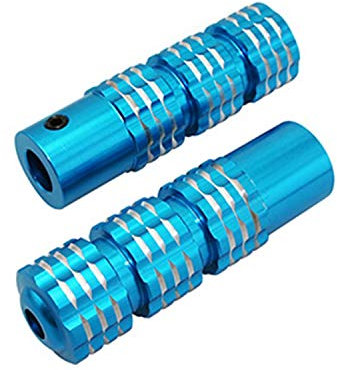 Repose Pied Replay Pilote Rond Molete Alu Bleu Pour PEUGEOT 103-MBK 51 (Paire)