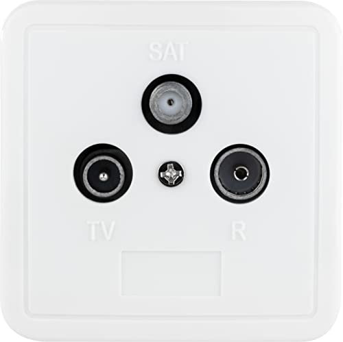 REV Standard, Antennendose Aufputz/Unterputz (TV/SAT/RF) mit Abdeckung, weiß