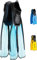 Cressi Rondinella, Pinne da Nuoto, Unisex - Bambino, Blu/Acquamarina, 35/36