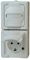 Kopp 131402009 Blue Electric Schutzkontakt-Steckdose, 2-Fach mit Deckel